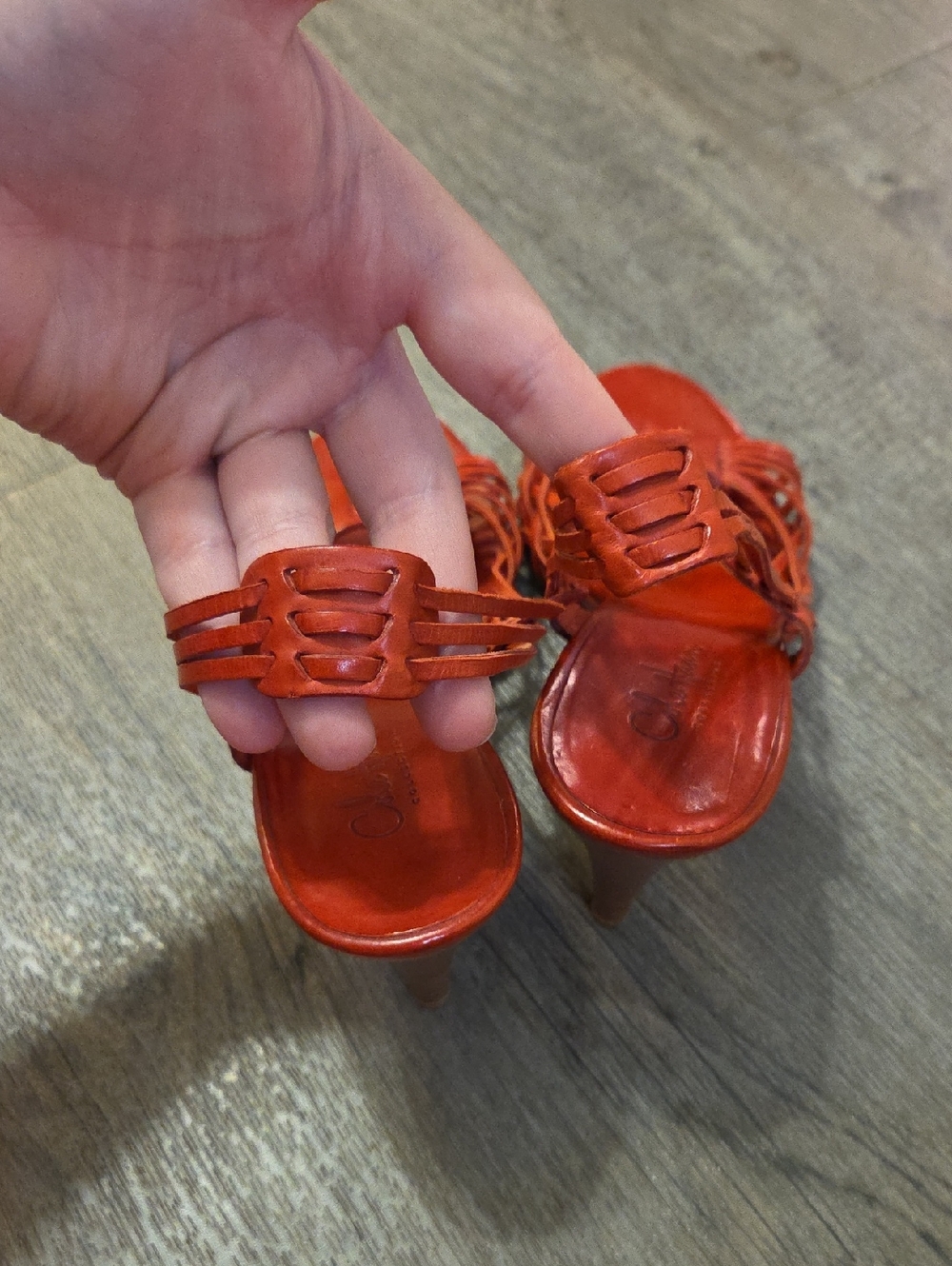Cole Haan Red Strappy High Heel Sandals - Picture 10 of 10